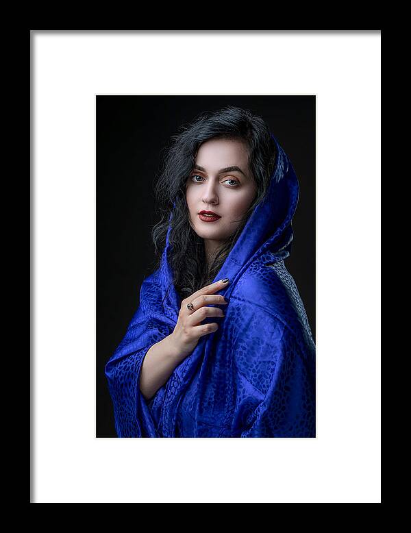 Blue Framed Print featuring the photograph Blue Silk by Jan Slotboom