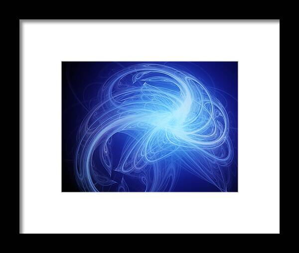 Crystal Glassware Framed Print featuring the photograph Blue Spiral by Alwyncooper