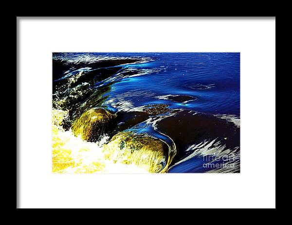 Waterfalls Framed Print featuring the photograph Blue to Gold by Merle Grenz