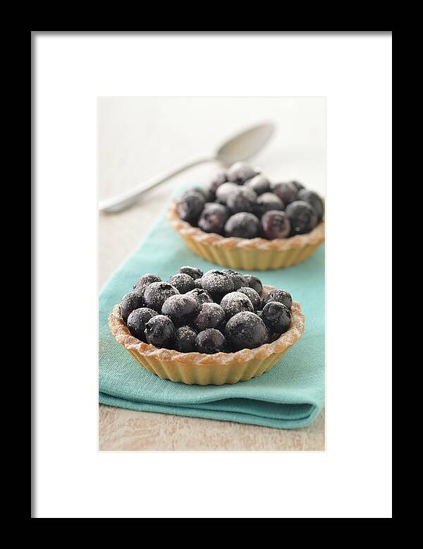 Spoon Framed Print featuring the photograph Blueberries Little Tart by Riou