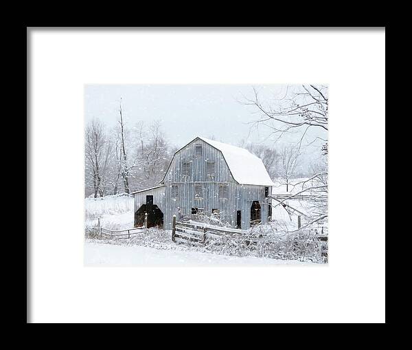 Barn Framed Print featuring the photograph Blues Country by Lori Deiter