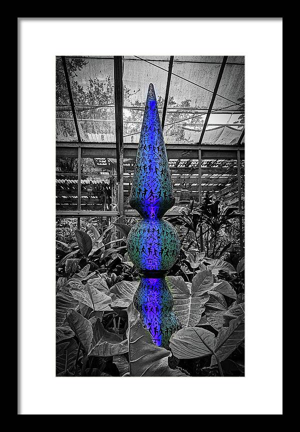 Blue Framed Print featuring the photograph Bluish Purple Focus by Portia Olaughlin