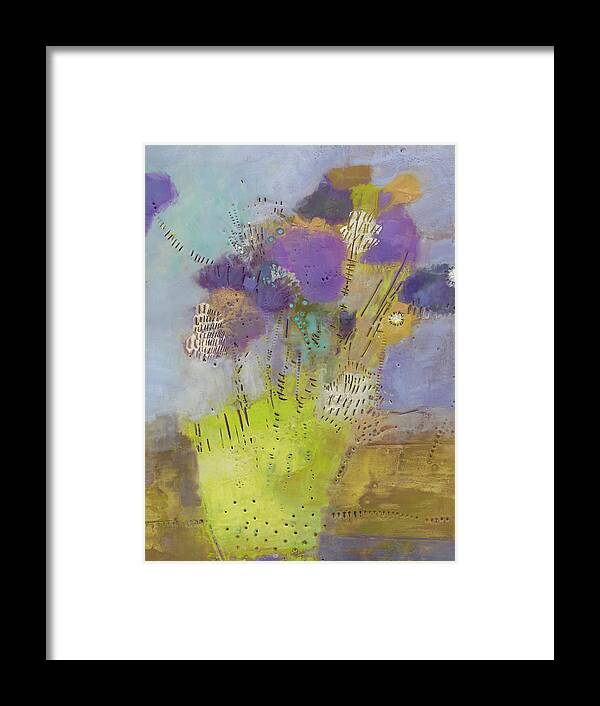Botanical Framed Print featuring the painting Blumen I by Sue Jachimiec