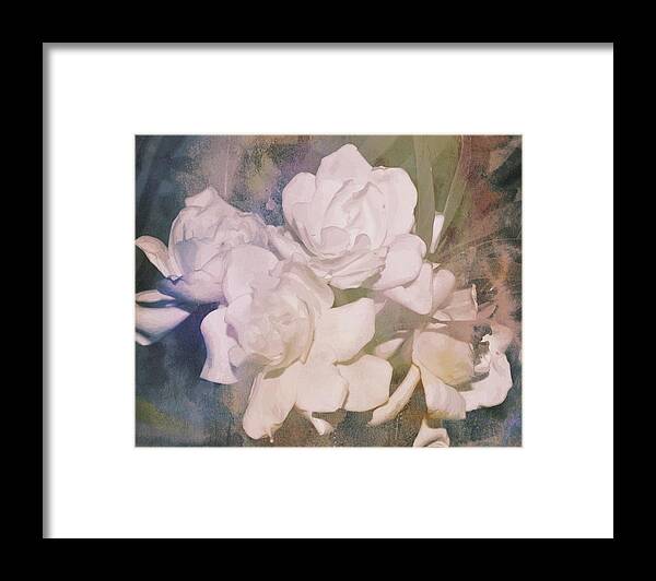 Botanical & Floral Framed Print featuring the painting Blush Gardenia Beauty I by Sharon Chandler