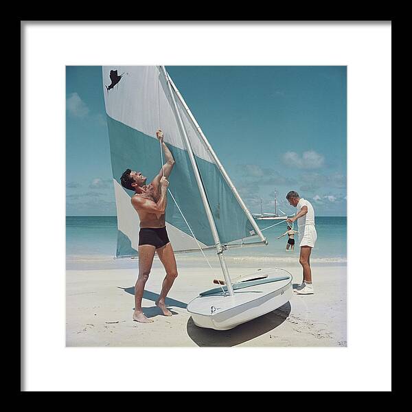 Summer Framed Print featuring the photograph Boating In Antigua by Slim Aarons