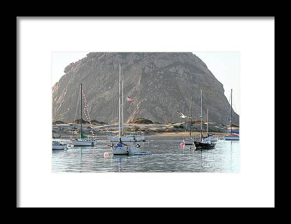 Boats At Morro Bay Framed Print featuring the photograph Boats in Morro Bay by Michael Rock