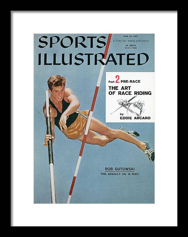 Magazine Cover Framed Print featuring the photograph Bob Gutkowski, Pole Vaulter Sports Illustrated Cover by Sports Illustrated