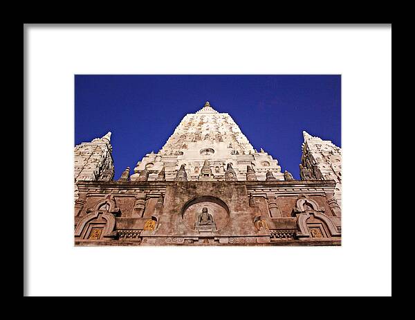 Statue Framed Print featuring the photograph Bodhi Temple Gaya by Ajit Chouhan Photography