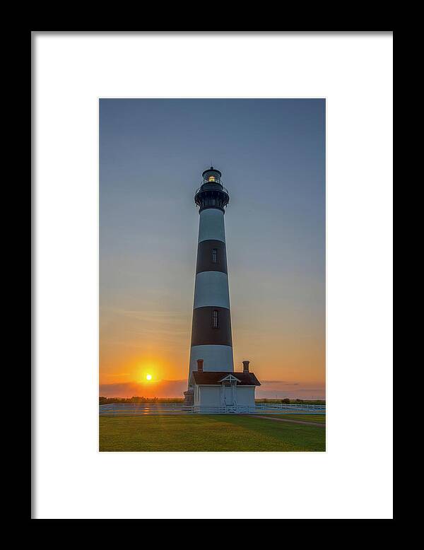 Outer Banks Framed Print featuring the photograph Bodie Island, Sunrise, OBX by Cindy Lark Hartman