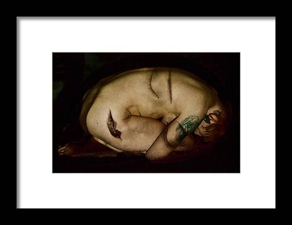 Fine Art Nude Framed Print featuring the photograph Body Face by Liorgold