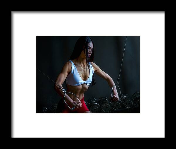 Girl Framed Print featuring the photograph Bodybuilder by Frank Ma