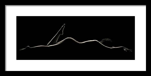 Bodyscape Framed Print featuring the photograph Bodyscape: Prone & Stretch by Heru Sungkono
