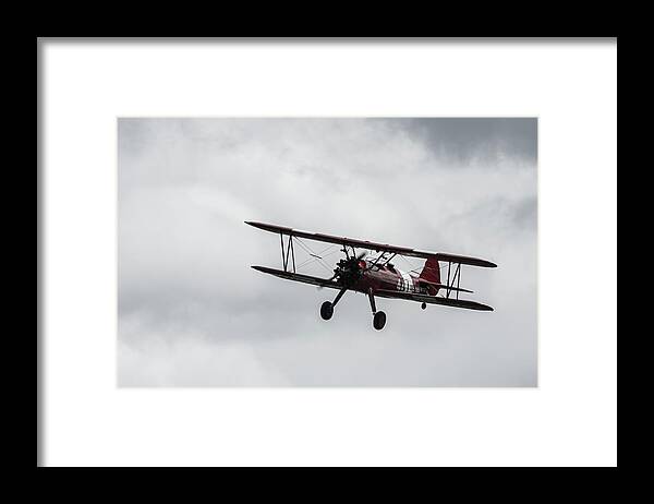 Airshow Framed Print featuring the photograph Boeing Stearman RAF Cosford 2019 by Scott Lyons