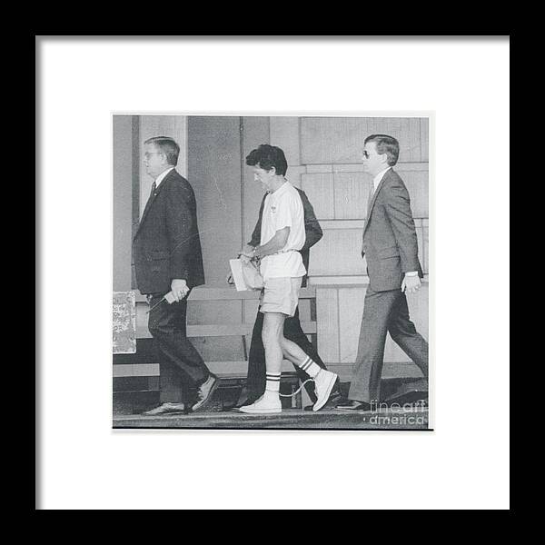 People Framed Print featuring the photograph Bombing Suspect Walking With Government by Bettmann