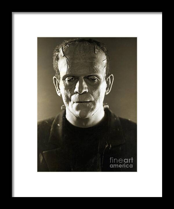 People Framed Print featuring the photograph Boris Karloff As Frankensteins Creature by Bettmann