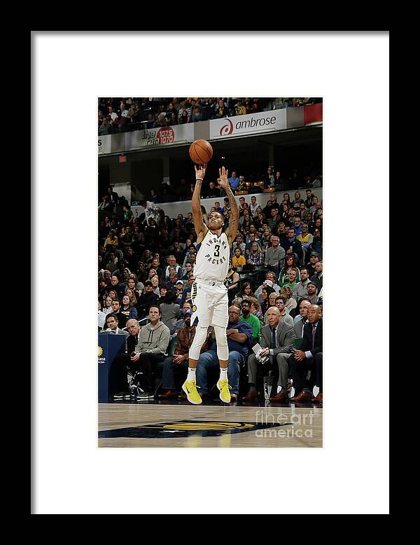 Joe Young Framed Print featuring the photograph Boston Celtics V Indiana Pacers by Nba Photos