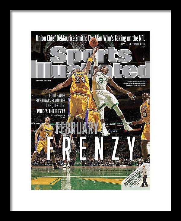 Nba Pro Basketball Framed Print featuring the photograph Boston Celtics Vs Los Angeles Lakers Sports Illustrated Cover by Sports Illustrated