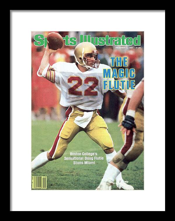 Magazine Cover Framed Print featuring the photograph Boston College Qb Doug Flutie... Sports Illustrated Cover by Sports Illustrated