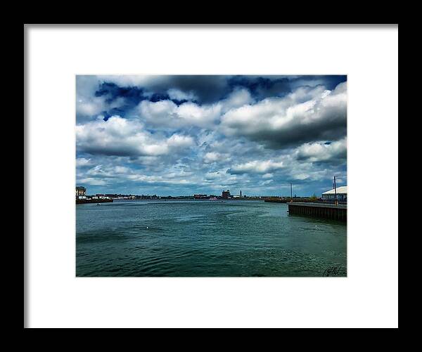Waterfront Framed Print featuring the photograph Boston Harbor by Chris Montcalmo