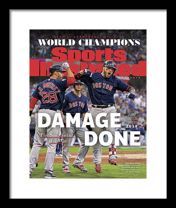 American League Baseball Framed Print featuring the photograph Boston Red Sox, 2018 World Series Champions Sports Illustrated Cover by Sports Illustrated