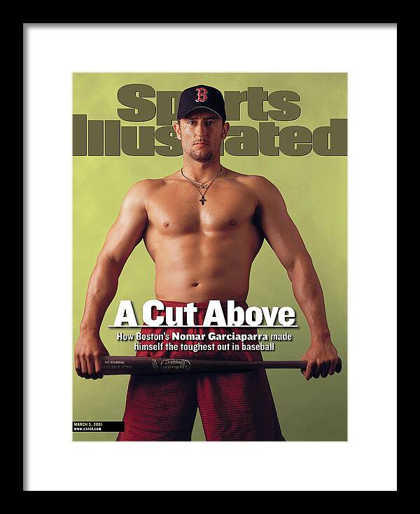 Magazine Cover Framed Print featuring the photograph Boston Red Sox Nomar Garciaparra Sports Illustrated Cover by Sports Illustrated