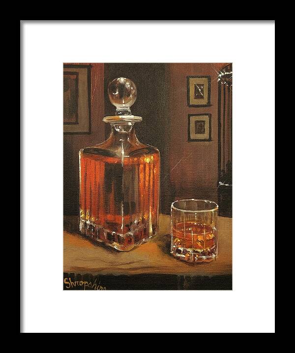 Bourbon Framed Print featuring the painting Bourbon Break by Tom Shropshire