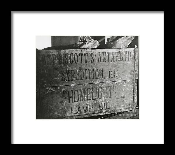 People Framed Print featuring the photograph Box From Scott Expedition by Bettmann