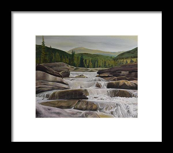  Framed Print featuring the painting Bragg Creek by Barbel Smith