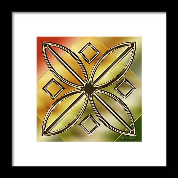 Staley Framed Print featuring the digital art Brass Design 10 by Chuck Staley