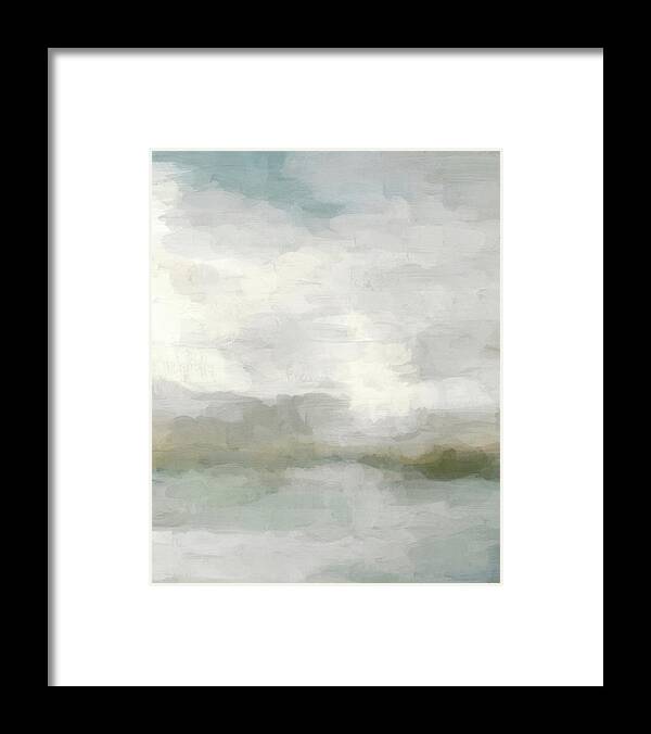 Light Teal Framed Print featuring the painting Break in the Weather II by Rachel Elise