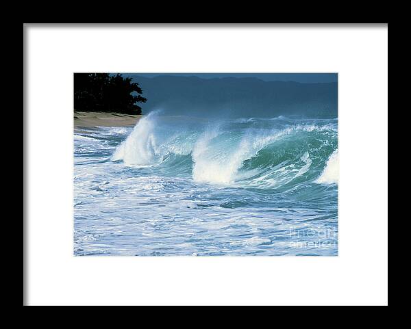 Sunset Beach Framed Print featuring the photograph Breaking Wave North Shore by Thomas R Fletcher