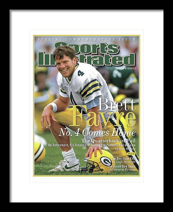De Pere Framed Print featuring the photograph Brett Favre, No. 4 Comes Home Special Commemorative Issue Sports Illustrated Cover by Sports Illustrated