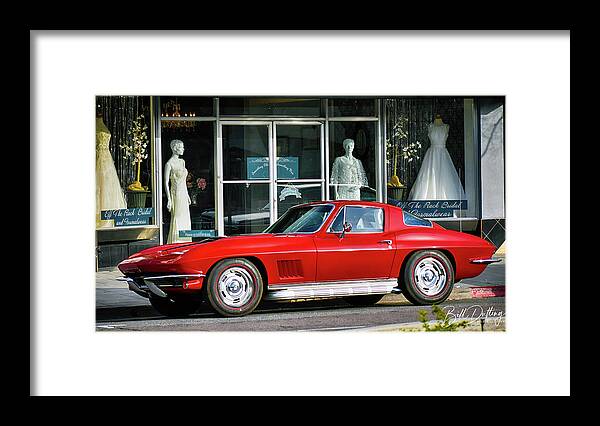 Corvette Framed Print featuring the photograph Bridal 67 Vette by Bill Dutting