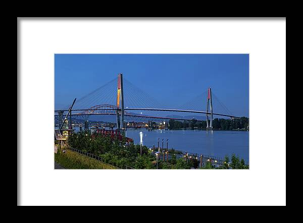 Alex Lyubar Framed Print featuring the photograph Bridge and Promenade Quay by Alex Lyubar