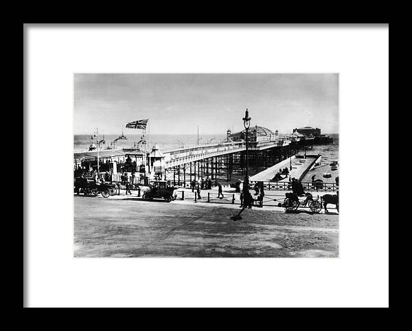 People Framed Print featuring the photograph Brighton Pier by London Stereoscopic Company