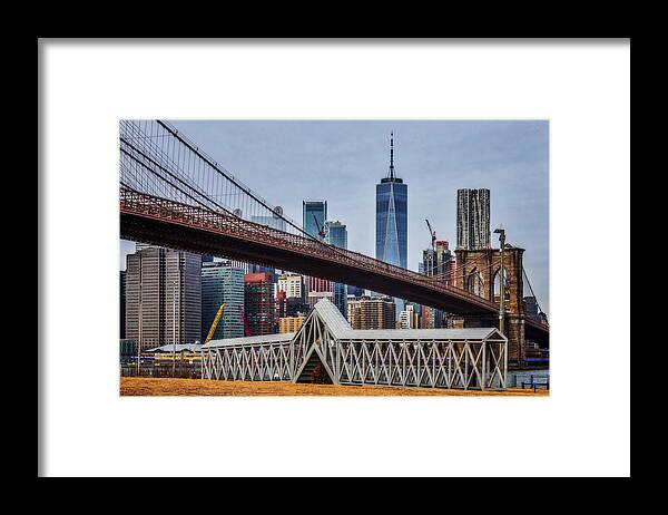 Brooklyn Bridge Park Framed Print featuring the photograph Brooklyn Bridge DUMBO NYC by Susan Candelario