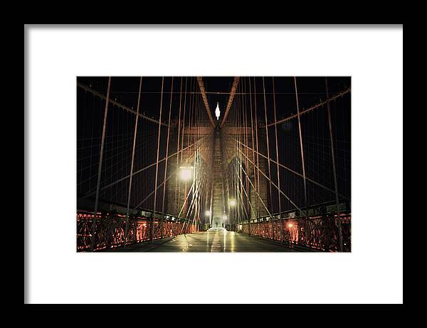 Tranquility Framed Print featuring the photograph Brooklyn Bridge by Good Art Looks Pretty, Great Art Invokes Thought