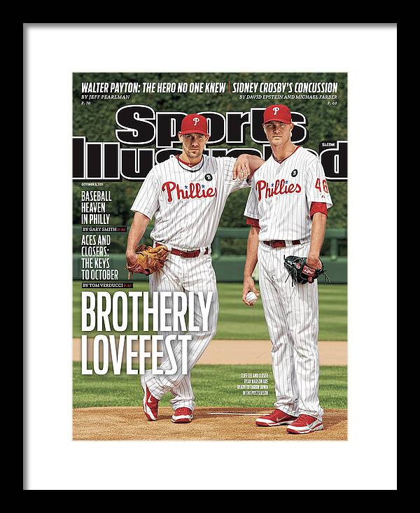 Magazine Cover Framed Print featuring the photograph Brotherly Lovefest Sports Illustrated Cover by Sports Illustrated