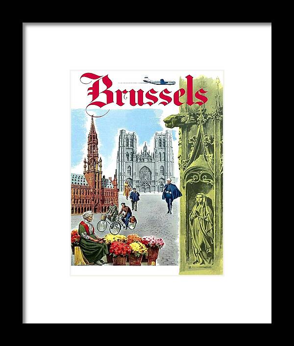 Brussels Framed Print featuring the digital art Brussels by Long Shot