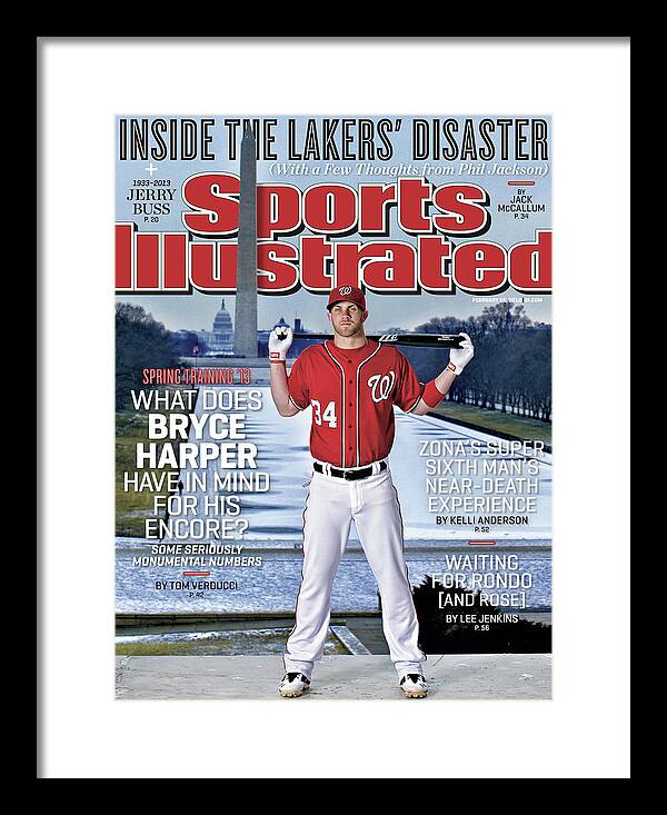 Magazine Cover Framed Print featuring the photograph Bryce Harper Spring Training 13 Sports Illustrated Cover by Sports Illustrated