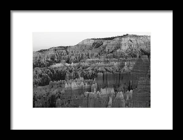 Black And White Framed Print featuring the photograph Bryce in Black and White by Jonathan Thompson