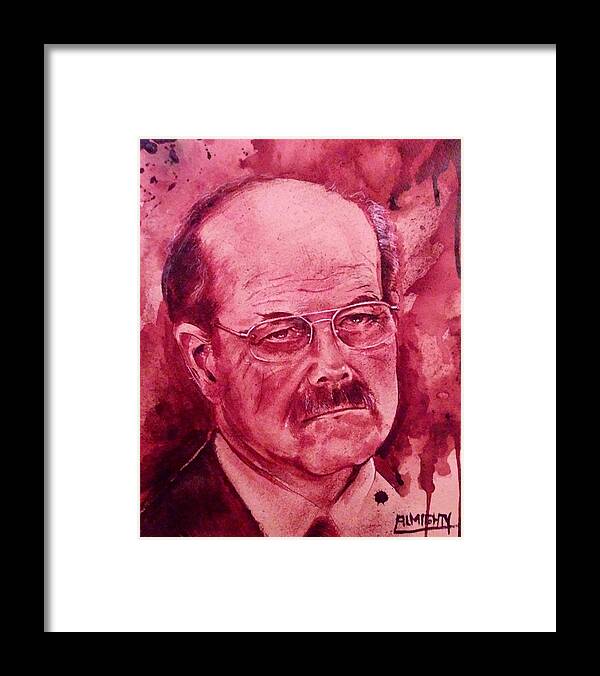 Ryan Almighty Framed Print featuring the painting BTK DENNIS RADER port fresh blood by Ryan Almighty