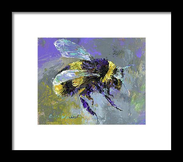 Bubblebee Framed Print featuring the painting Bubblebee by Richard Wallich