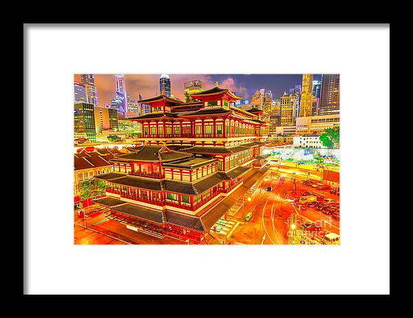 Singapore Framed Print featuring the photograph Buddha Tooth Relic Temple by Benny Marty