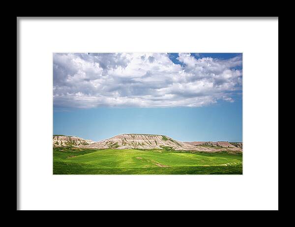 Joan Carroll Framed Print featuring the photograph Buffalo Gap National Grassland South Dakota by Joan Carroll