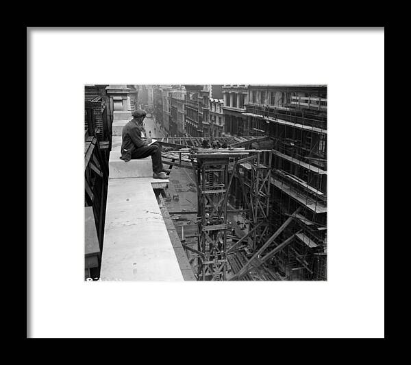 Looking Framed Print featuring the photograph Building Collapse by Fox Photos