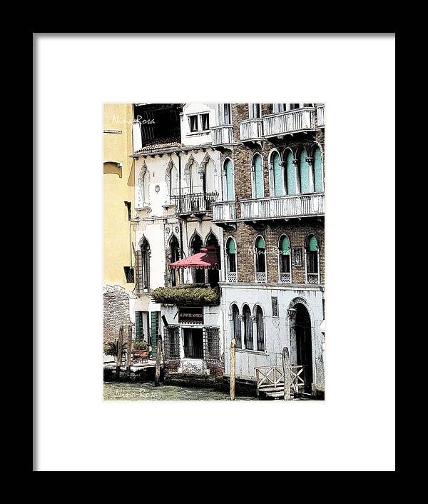 Water Framed Print featuring the photograph Building - inksketch by Nina-Rosa Dudy