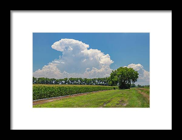 Nebraskasc Framed Print featuring the photograph Building Pulse Storms over Kansas 013 by NebraskaSC