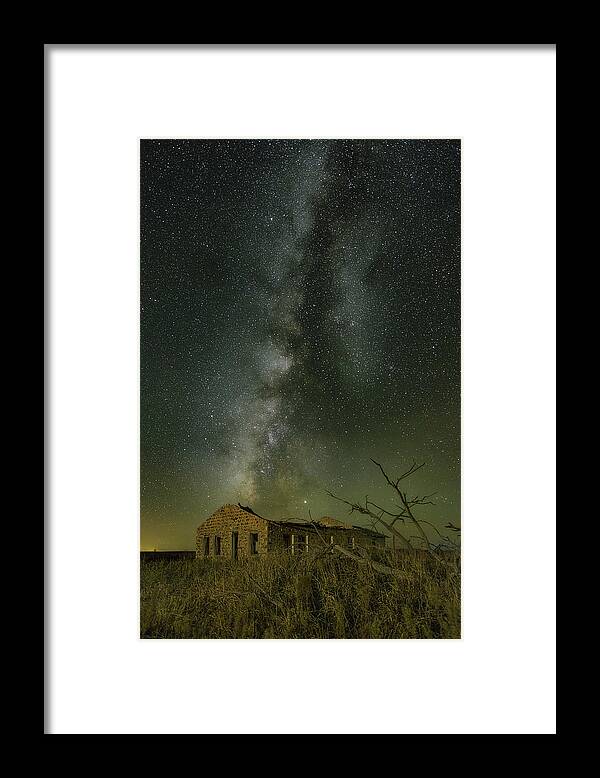 Milky Way Framed Print featuring the photograph Built Their House Out of Stone by James Clinich