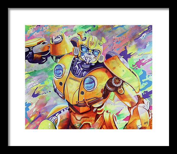 Bumblebee Framed Print featuring the painting Bumblebee by Joshua Morton